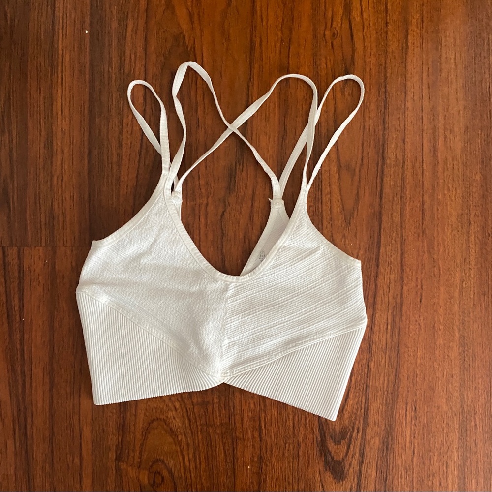 White Seamless Sports Bra/ Bralette